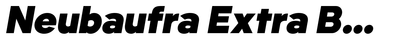 Neubaufra Extra Bold Italic
